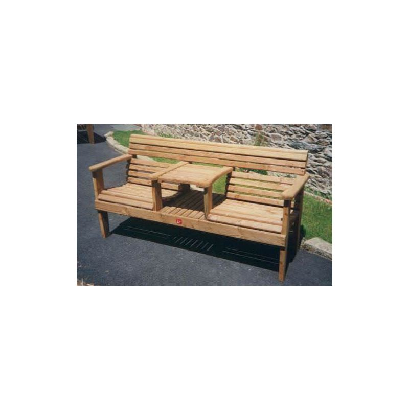 Douglas Fir Woodland Garden Bench with Table